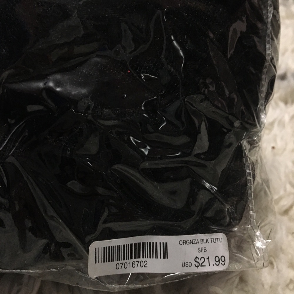 Black organza tutu OS